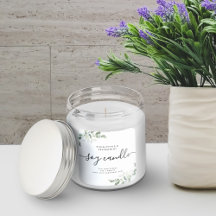 Eenvoudig Eucalyptus Greenery Soy Candle Label