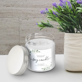 Eenvoudig Eucalyptus Greenery Soy Candle Label