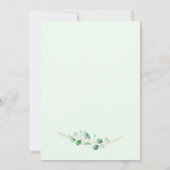 Eenvoudig Eucalyptus Greenery Wedding Kaart (Achterkant)