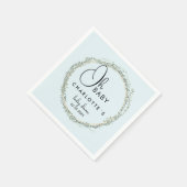 Eenvoudig, eucalyptus krans Baby shower Servet (Hoek)