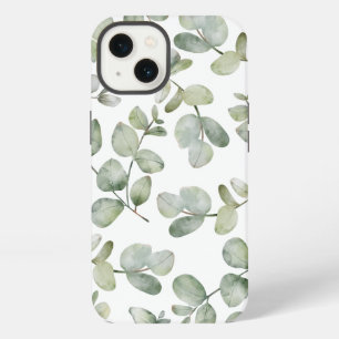 Eenvoudig Eucalyptus Salie Groen Watercolor Patroo iPhone 13 Hoesje