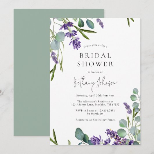 Eenvoudig eucalyptus Vrijgezellenfeest Kaart (Voorkant / Achterkant)