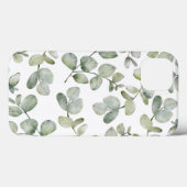 Eenvoudig Eucalyputus Sage Green Waterverf Patroon Case-Mate iPhone Case (Achterkant (horizontaal))