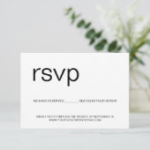 Eenvoudig Evenement Gereserveerde Zitplaats Websit RSVP Kaartje (Staand voorkant)