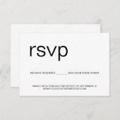 Eenvoudig Evenement Gereserveerde Zitplaats Websit RSVP Kaartje (Voorkant / Achterkant)