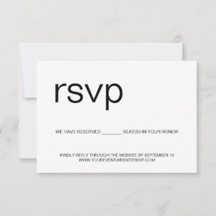 Eenvoudig Evenement Gereserveerde Zitplaats Websit RSVP Kaartje