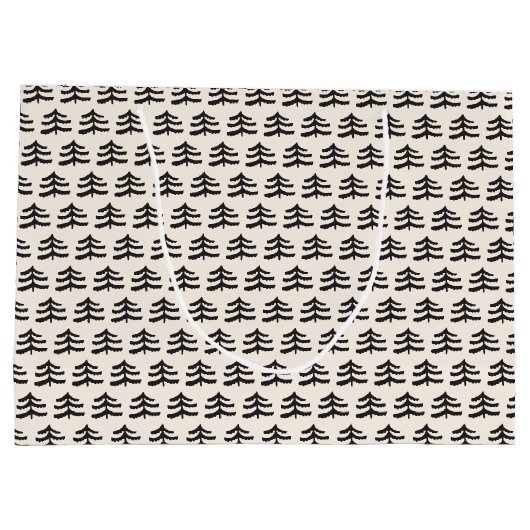 Eenvoudig Evergreen Modern Groot Cadeauzakje (Achterkant)