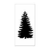 Eenvoudig Evergreen Pine Tree Silhouet Hout Rubberstempel (Afrduk)