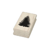 Eenvoudig Evergreen Pine Tree Silhouet Hout Rubberstempel (Stempel)