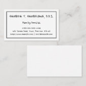 Eenvoudig familie tandarts Visitekaartje (Voorkant / Achterkant)