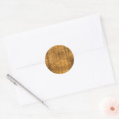 Eenvoudig Faux Gold. Ronde Sticker (Envelop)