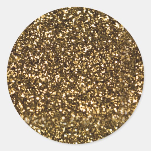 Eenvoudig Faux Gold. Ronde Sticker (Voorkant)