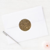 Eenvoudig Faux Gold. Ronde Sticker (Envelop)