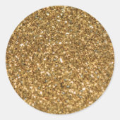 Eenvoudig Faux Gold. Ronde Sticker (Voorkant)
