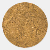 Eenvoudig Faux Gold. Ronde Sticker (Voorkant)