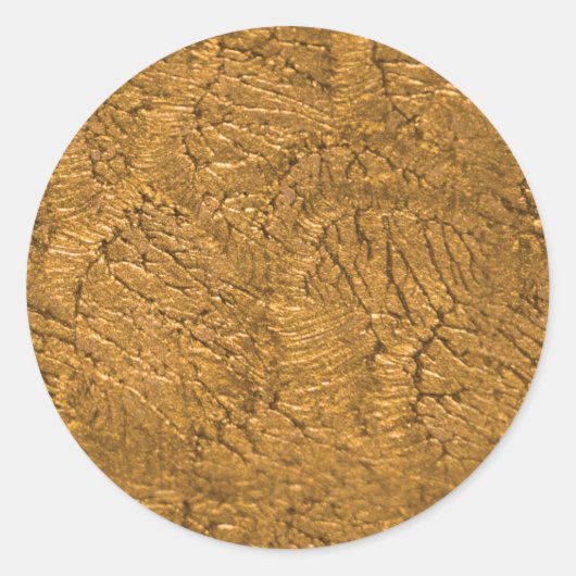 Eenvoudig Faux Gold. Ronde Sticker (Voorkant)
