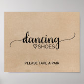 Eenvoudig Faux Kraft Calligraphy Dansende Showbord Poster (Voorkant)