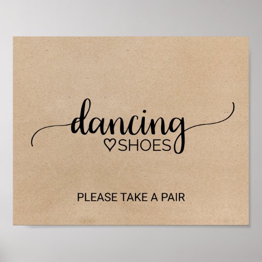Eenvoudig Faux Kraft Calligraphy Dansende Showbord Poster (Voorkant)