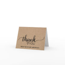 Eenvoudig Faux Kraft Vrijgezellenfeest Dank u