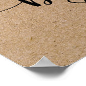 Eenvoudig Faux Kraft-Vrijgezellenfeest Welkom Poster (Hoek)