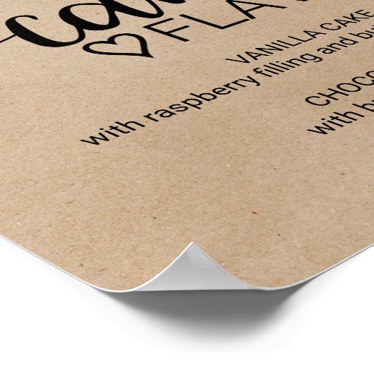 Eenvoudig Faux Kraft Weddenschap Smaak Poster (Hoek)