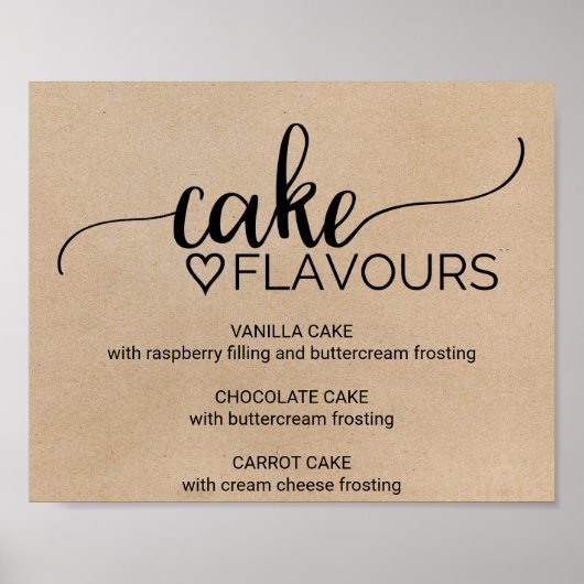 Eenvoudig Faux Kraft Weddenschap Smaak Poster (Voorkant)