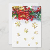 Eenvoudig feestelijk Holly Berries kerstfeest Kaart (Achterkant)