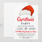 Eenvoudig feestelijk kerstfeest met kerstmis kaart (Voorkant / Achterkant)