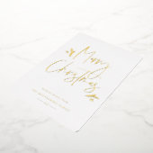 Eenvoudig feestelijk script folie feestdagenkaart (Gedraaid)