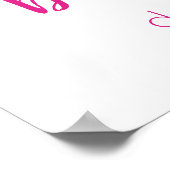 Eenvoudig feestwelkom | Heet Roze Hart Gepersonali Poster (Hoek)