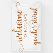 Eenvoudig feestwelkom | Herfst Sinaasappel Hart be Spandoek (Verticaal)