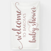 Eenvoudig feestwelkom | Mauve roze hart Gepersonal Spandoek (Verticaal)