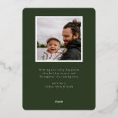 Eenvoudig Festiviteit Script Folie Feestdagenkaart (Achterkant)