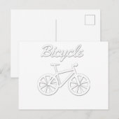 Eenvoudig fietsontwerp briefkaart (Voorkant / Achterkant)