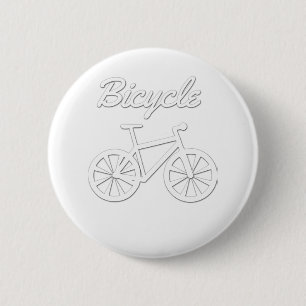 Eenvoudig fietsontwerp ronde button 5,7 cm