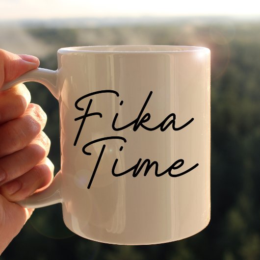 Eenvoudig Fika Time Tweekleurige Koffiemok