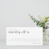 Eenvoudig filmfestival met Amerikaanse calligrafie Bedankkaart (Staand voorkant)