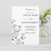 Eenvoudig Flora Elegance Botanisch Monogram Kaart (Staand voorkant)