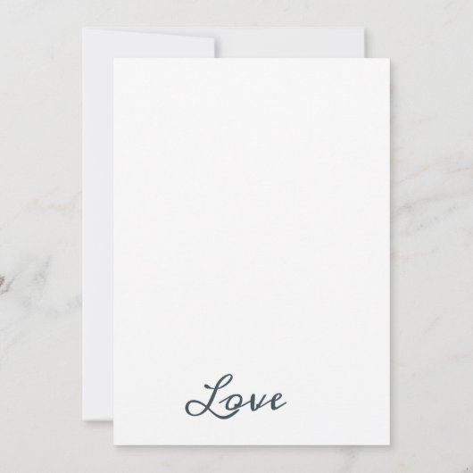 Eenvoudig Flora Elegance Botanisch Monogram Kaart (Achterkant)