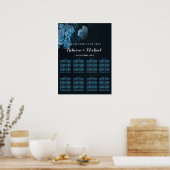 Eenvoudig Flora Gold Geometric Lijst Poster (Keuken)