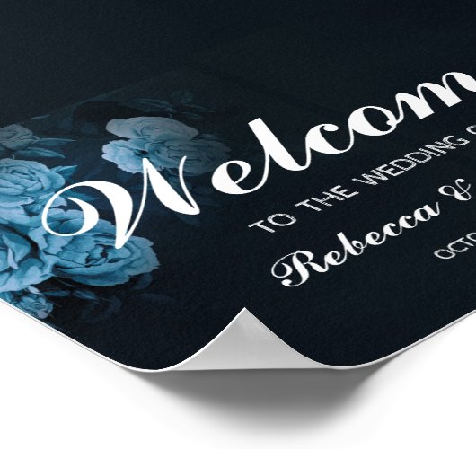 Eenvoudig Flora Gold Geometric Lijst Weddenschap W Poster (Hoek)