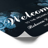 Eenvoudig Flora Gold Geometric Lijst Weddenschap W Poster (Hoek)