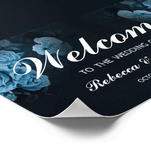 Eenvoudig Flora Gold Geometric Lijst Weddenschap W Poster (Hoek)