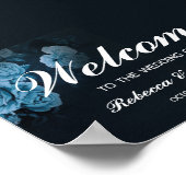 Eenvoudig Flora Gold Geometric Lijst Weddenschap W Poster (Hoek)