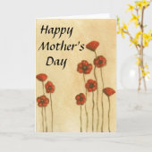 Eenvoudig floraal 'Moederdag' wenskaart Kaart (Gele Bloem)