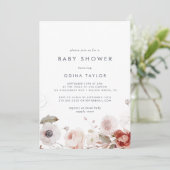 Eenvoudig Floral Baby shower Kaart (Staand voorkant)