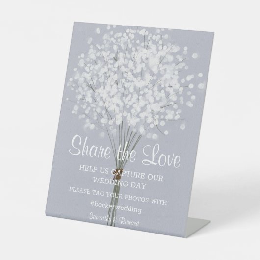 Eenvoudig Floral Bouquet Poster Pedestal Sign Reclamebord Met Voetstuk (Voorkant)