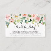 Eenvoudig Floral Green Baby shower Book Request Informatiekaartje (Voorkant)