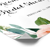 Eenvoudig Floral Green Foliage Vrijgezellenfeest W Poster (Hoek)