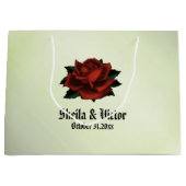 Eenvoudig Floral Patroon op groen Groot Cadeauzakje (Voorkant)